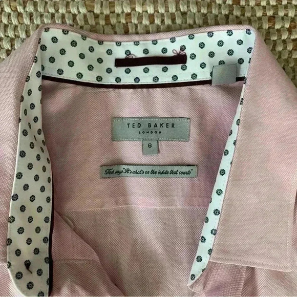 Ted Baker mens pink and light blue short sleeve button down shirts - Picture 6 of 11
